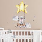 Sipo, naklejki na ścianę do pokoju dziecięcego, Zajączek na huśtawce