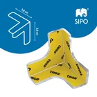 Sipo, zestaw silikonowych, transparentnych zabezpieczeń narożników mebli, kształt T, 12 szt.