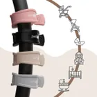 Sipo, zestaw uniwersalnych klipsów do wózka, czarne, 2 szt.