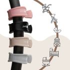 Sipo, zestaw uniwersalnych klipsów do wózka, szare, 2 szt.