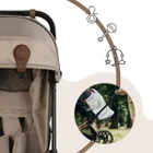 Sipo, zestaw uniwersalnych klipsów magnetycznych do wózka, metalowa zawieszka, brązowe, 2 szt.