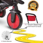 Smart Trike, składany rowerek dziecięcy z funkacją wózka, 8w1, STR7, czerwony