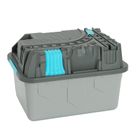 Smiki, drewniane tory z elektryczną kolejką i pojemnikiem