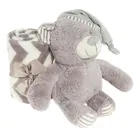 Smiki, Miś, koc, szary, zygzaki, 75-90 cm