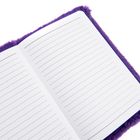 Smiki, notes w linie, A5, puchaty, fioletowy, kotek