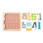 Smiki, puzzle drewniane, cyfry, 9 elementów