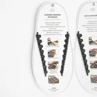 Smiki, slikonowe sznurówki bez wiązania, 8+8, czarne