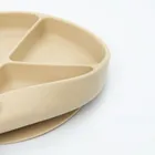 Smiki, Very Bunny, dzielony talerz silikonowy, beżowy