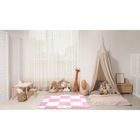 Smily Play, mata piankowa, różowo-biała, 9 elementów z rantami