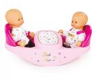 Smoby, Baby Nurse, krzesełko do karmienia dla lalek bliźniąt, bujak, 2w1