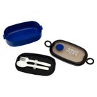 Śniadaniówka Aqua Pure ze sztućcami - blue/black