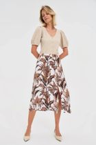 Spódnica damska, brązowa, Moodo