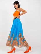 Spódnica damska, plisowana, niebieska, Italy Moda