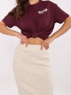 Spódnica damska z wełną, beżowa, Sublevel