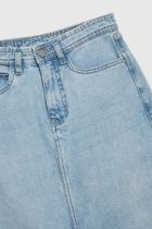 Spódnica jeansowa damska, niebieska, Moodo