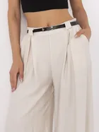 Spodnie damskie, beżowe, Italy Moda