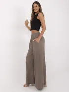 Spodnie damskie, brązowe, Italy Moda