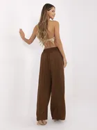Spodnie damskie, brązowe, Italy Moda