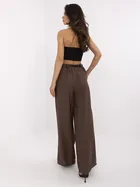 Spodnie damskie, brązowe, Italy Moda