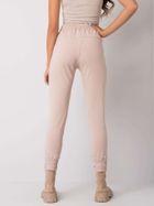 Spodnie dresowe damskie, beżowe, Relevance