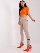 Spodnie dresowe damskie, beżowe, Relevance