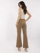 Spodnie dresowe damskie, brązowe, Italy Moda