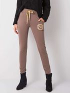 Spodnie dresowe damskie, brązowe, Relevance