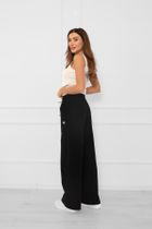 Spodnie dresowe damskie, czarne, Caro, Italian Fashion