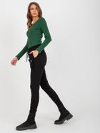 Spodnie dresowe damskie, czarne, Ex Moda