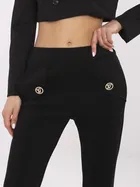 Spodnie dresowe damskie, czarne, Italy Moda