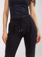 Spodnie dresowe damskie, czarne, Relevance