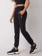 Spodnie dresowe damskie, czarne, Relevance