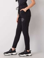 Spodnie dresowe damskie, czarne, Relevance