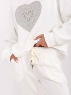 Spodnie dresowe damskie, ecru, Italy Moda