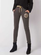 Spodnie dresowe damskie, khaki, Relevance