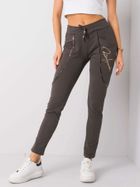 Spodnie dresowe damskie, khaki, Relevance