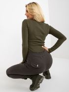 Spodnie dresowe damskie, khaki, Relevance