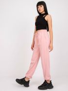 Spodnie dresowe damskie, różowe, Ex Moda