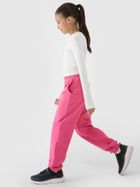 Spodnie dresowe dziewczęce, różowe, 4F