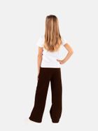 Spodnie dresowe dziewczęce, wide, brązowe, Tup Tup