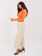 Spodnie jeansowe damskie, beżowe, Italy Moda