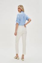 Spodnie jeansowe damskie, białe, Moodo