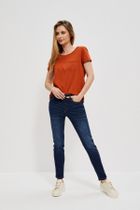 Spodnie jeansowe damskie, granatowe, Moodo