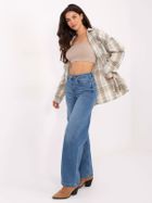 Spodnie jeansowe damskie, straight, niebieskie, Sublevel