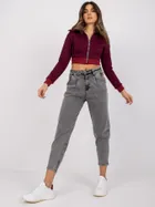 Spodnie jeansowe damskie, szare, Moonart