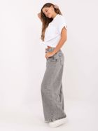 Spodnie jeansowe damskie, wide leg, szare, Sublevel