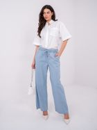 Spodnie jeansowe damskie, wide, niebieskie, Sublevel