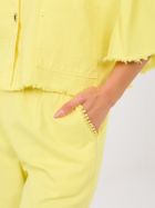 Spodnie jeansowe damskie, żółte, Italy Moda