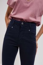 Spodnie materiałowe damskie 3/4, granatowe, Moodo