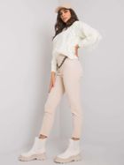 Spodnie materiałowe damskie, beżowe, Factory Price